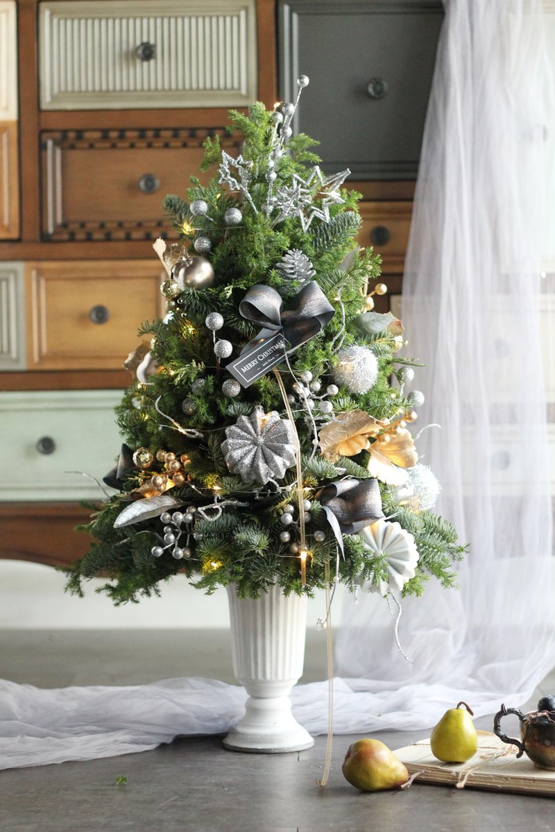 白色古典花器款 【新鲜圣诞树 】诺贝松与雪松圣诞树 - 植栽/盆栽 - 植物．花 多色