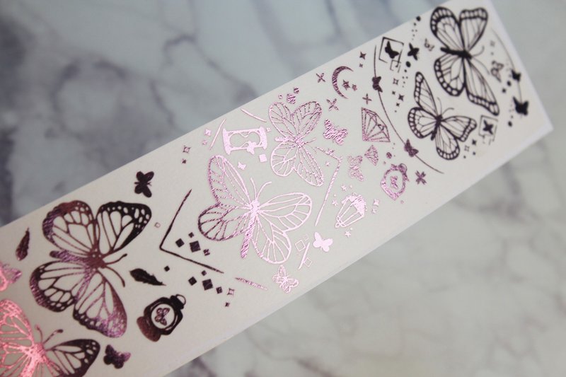 烫金纸胶 蝶影  魔幻紫 - 纸胶带 - 纸 紫色