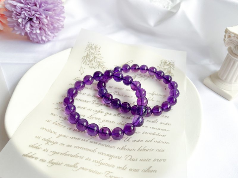 天然紫水晶手链 - 手链/手环 - 水晶 紫色