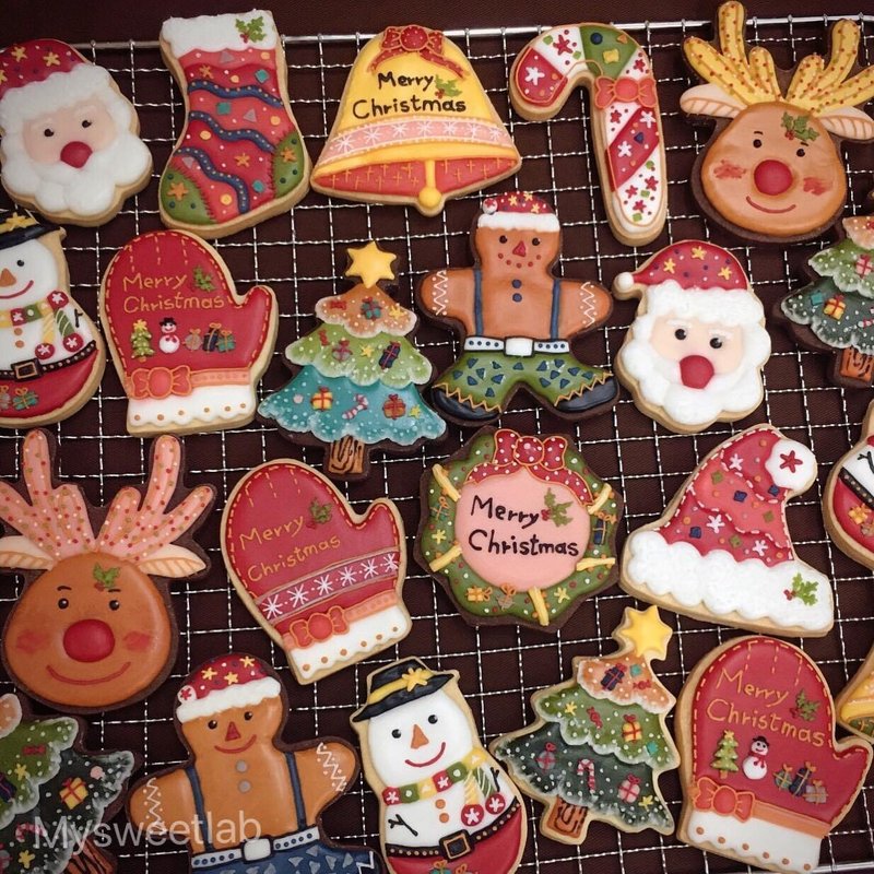 圣诞糖霜饼干-5片/组 - 手工饼干 - 新鲜食材 