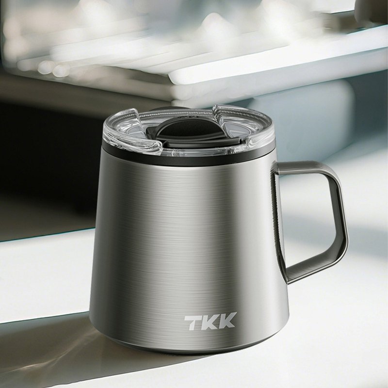 【TKK】悦氧Life 316不锈钢x陶瓷喷涂 保温咖啡杯 350ML-冰川银 - 保温瓶/保温杯 - 不锈钢 银色