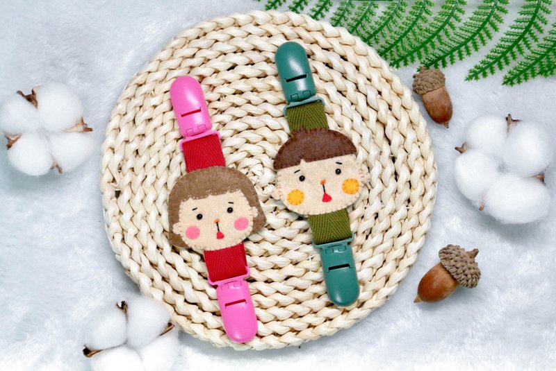 【BooZBoo】男宝 女宝 手帕夹 奶嘴夹 平安符袋 - 围嘴/口水巾 - 其他材质 绿色