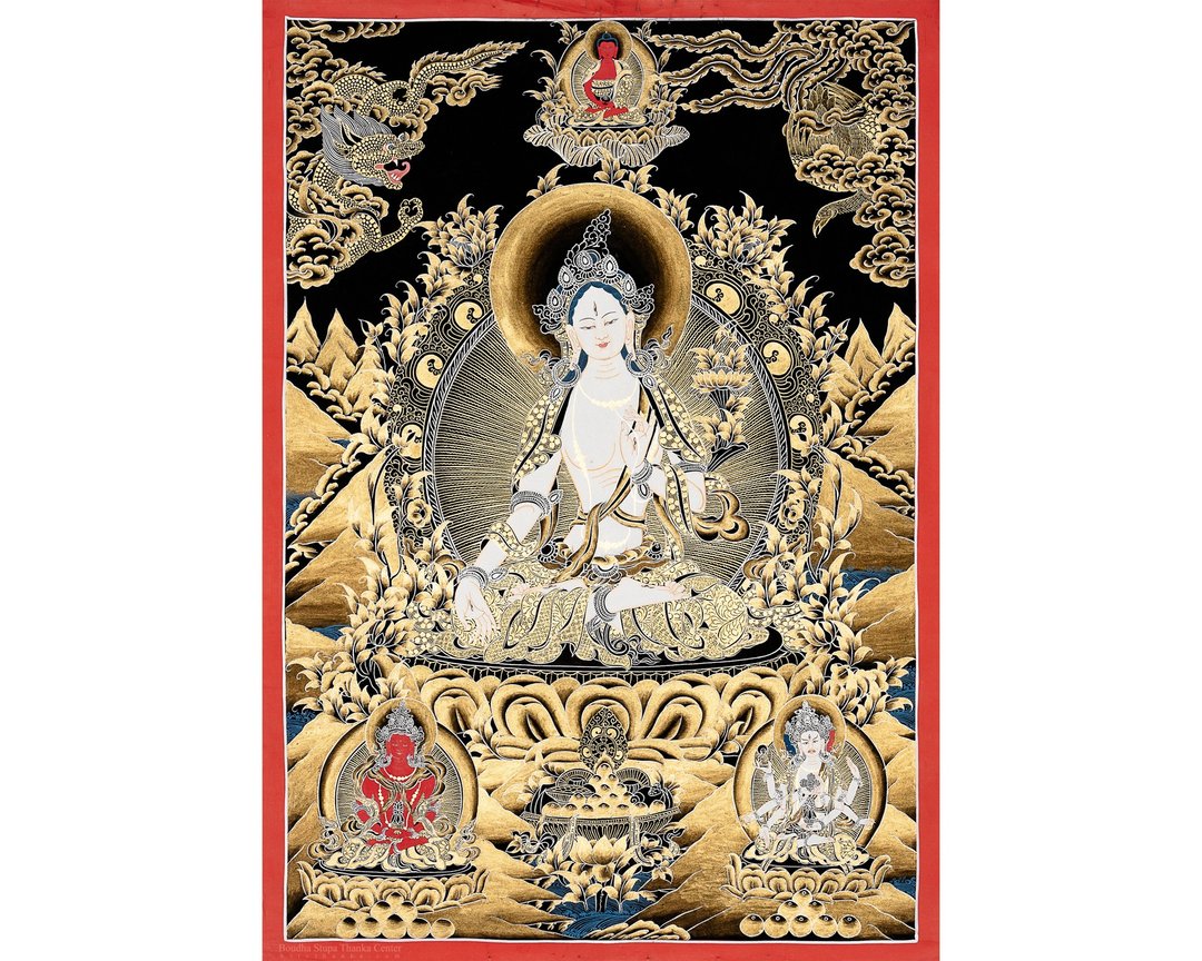 白塔唐卡画 长寿神 - 墙贴/壁贴 - 其他材质 多色