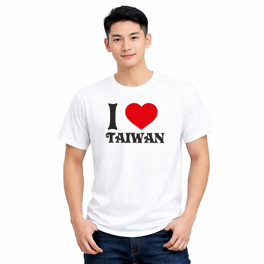 I Love Taiwan 台湾 T 恤 Taiwan souvenir 台湾纪念品 旅游礼物 - 男装上衣/T 恤 - 棉 