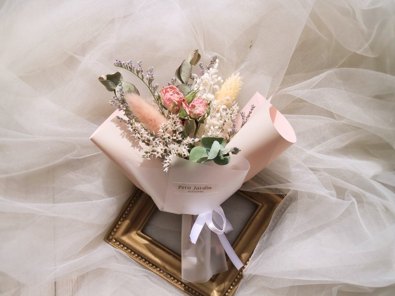 PJ小花园* | 春神来了 迷你玫瑰干燥小花束 毕业花束 母亲节花束 - 干燥花/捧花 - 植物．花 粉红色