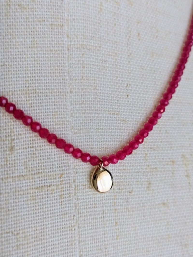 Pinkoi 代购 - K10 吊饰与合成红宝石项链 - 项链 - 其他材质 