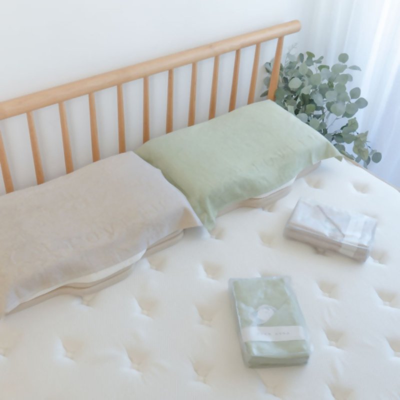 【 LOVEFU大岛乐眠】海獭口水枕巾 x2入 - 除臭抗菌 睡眠零负担 - 寝具 - 其他材质 绿色