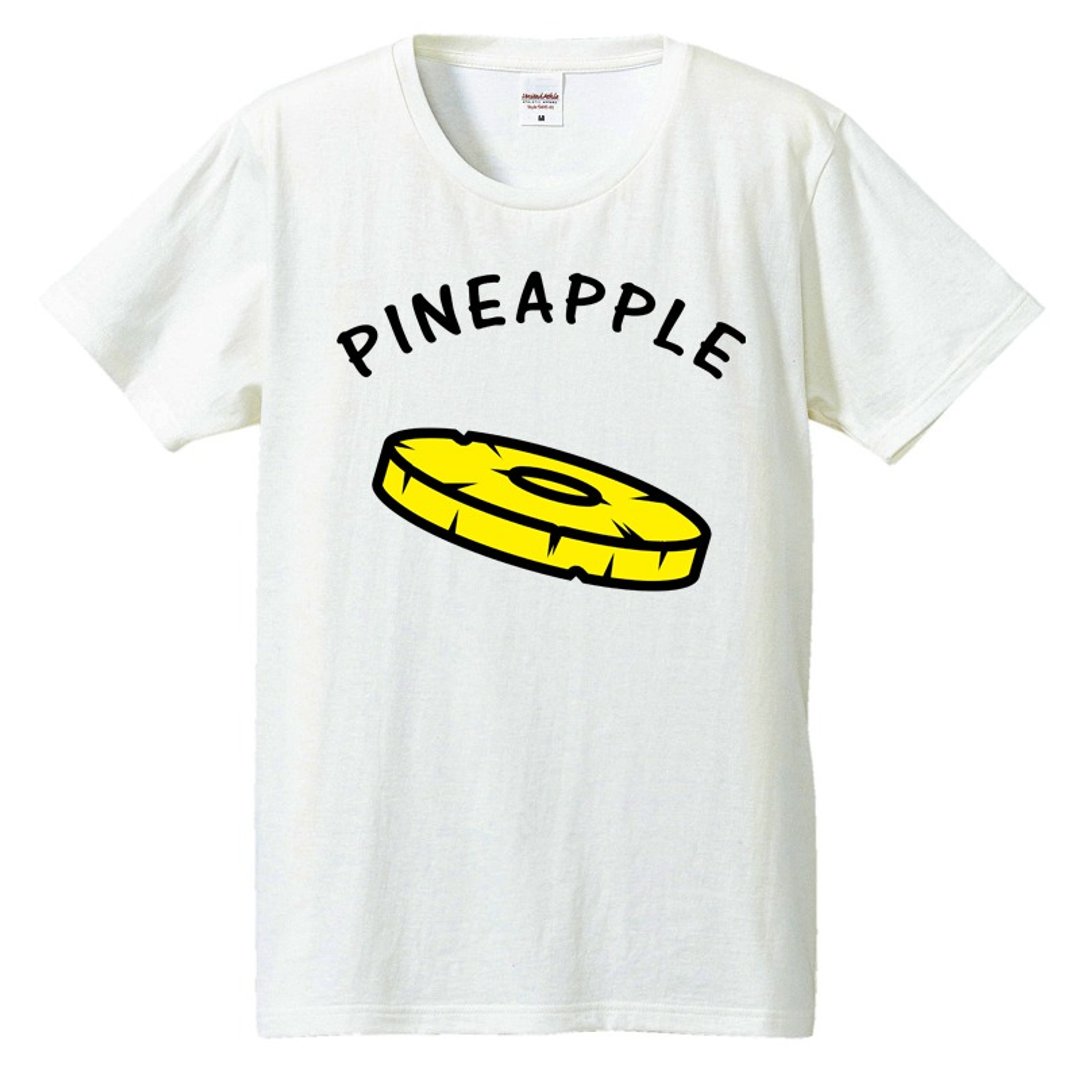 T 恤 / Pineapple - 男装上衣/T 恤 - 棉 白色