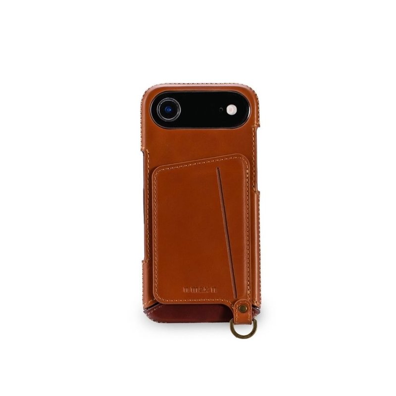 iPhone 17 Air 经典系列-磁吸站立卡袋手机皮套-古铜棕 - 手机壳/手机套 - 真皮 咖啡色