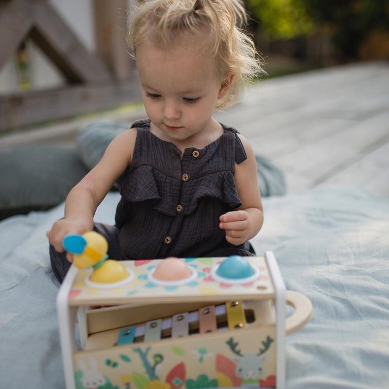 【法国Janod】 宝宝的异想世界-森林敲打滚球 - 玩具/玩偶 - 木头 