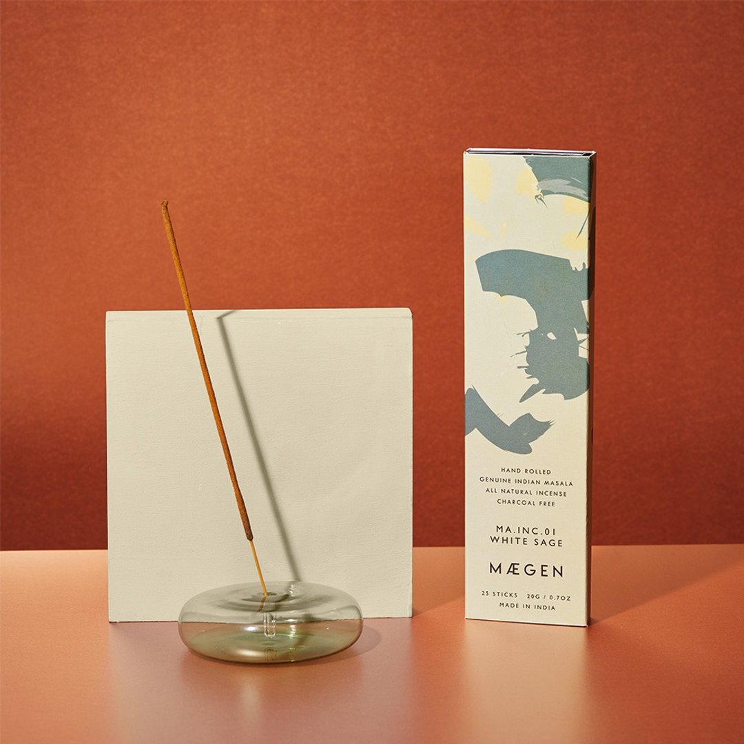 【英国 MÆGEN】玛萨拉手工线香-白鼠尾草 /25支入 - 香薰/精油/线香 - 其他材质 绿色