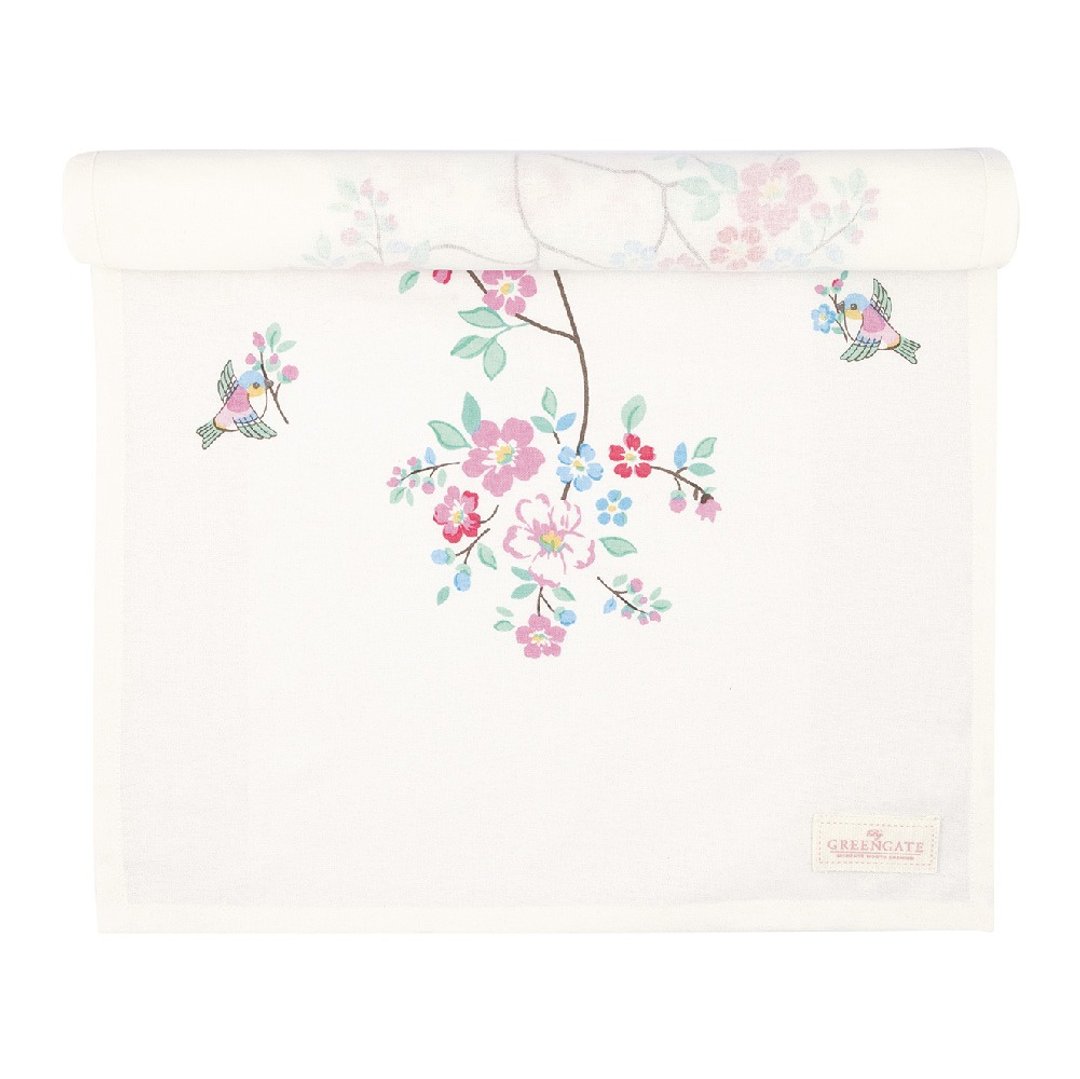 【新品】丹麦GreenGate Desdemona white 印花桌旗 - 餐垫/桌巾 - 棉 多色