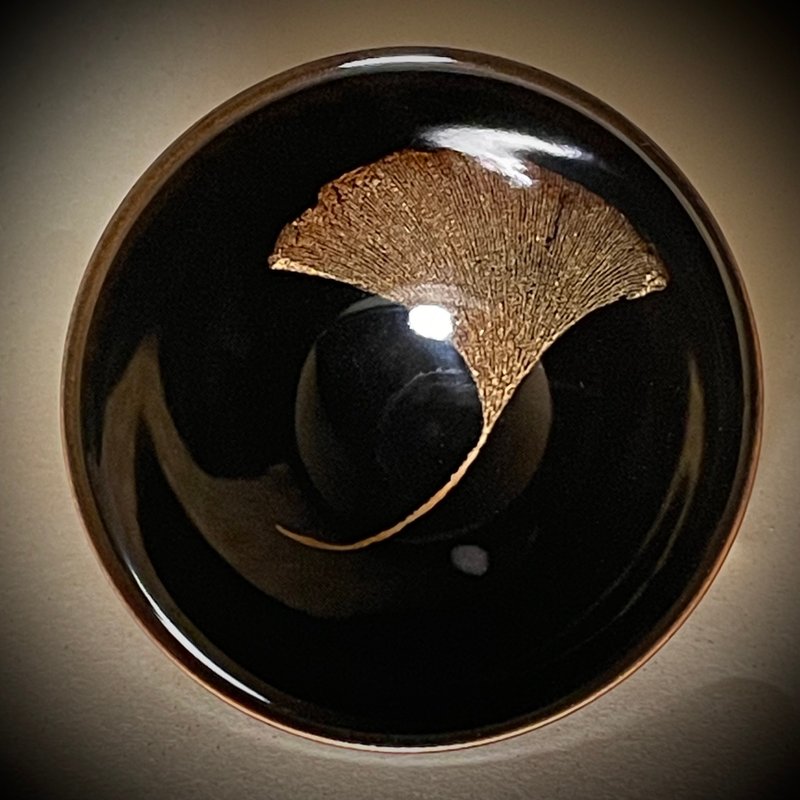 真实木叶天目茶盏-银杏叶 - 茶具/茶杯 - 其他材质 