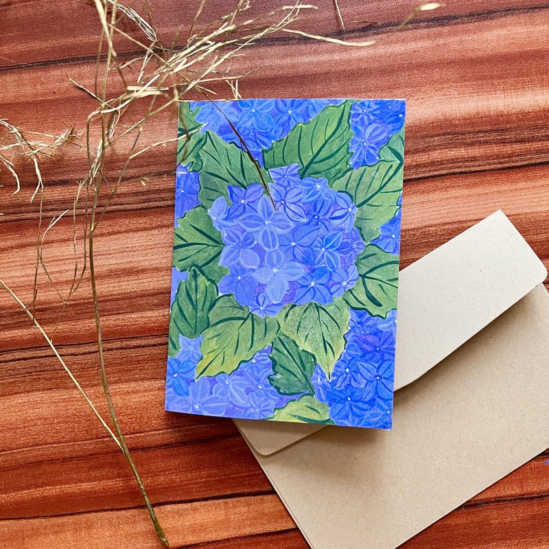 问候卡 - 绣球花 - 卡片/明信片 - 纸 多色