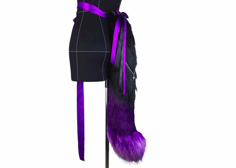 Midnight Cat Tail Faux Fur Tail - 其他 - 其他人造纤维 紫色