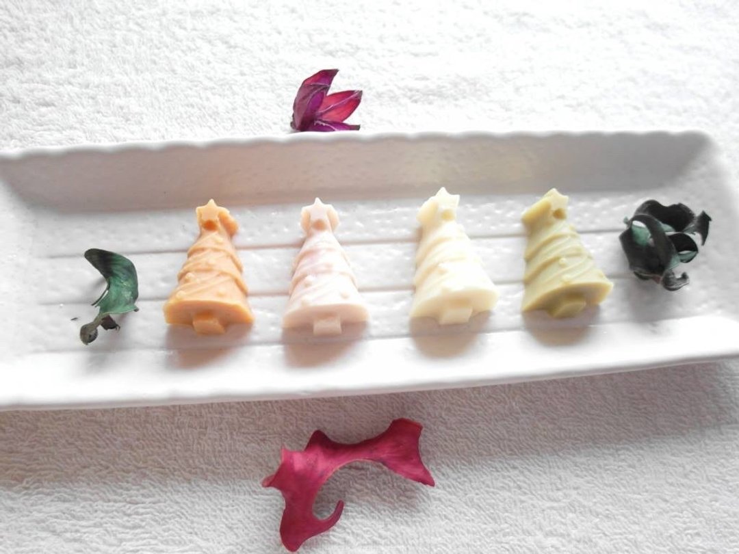 ✩  Rainbow Forest  ✩  Handmade．Natural．Living  •星愿圣诞树手工皂小礼盒 Christmas tree Soap Gift Box.圣诞节礼物 交换礼物 新年礼物 - 肥皂/手工皂 - 植物．花 