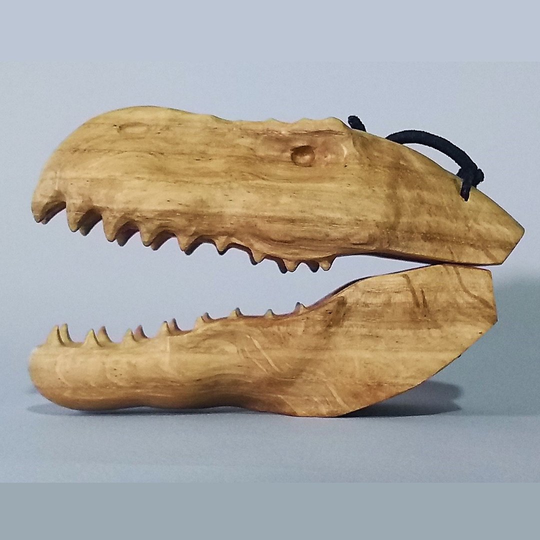 歌唱的T-Rex (暴龙响板) - 玩偶/公仔 - 木头 咖啡色