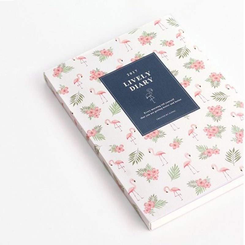 iconic-手帐年历-2017青春图腾周志(时效)-红鹤,ICO87526 - 笔记本/手帐 - 纸 粉红色