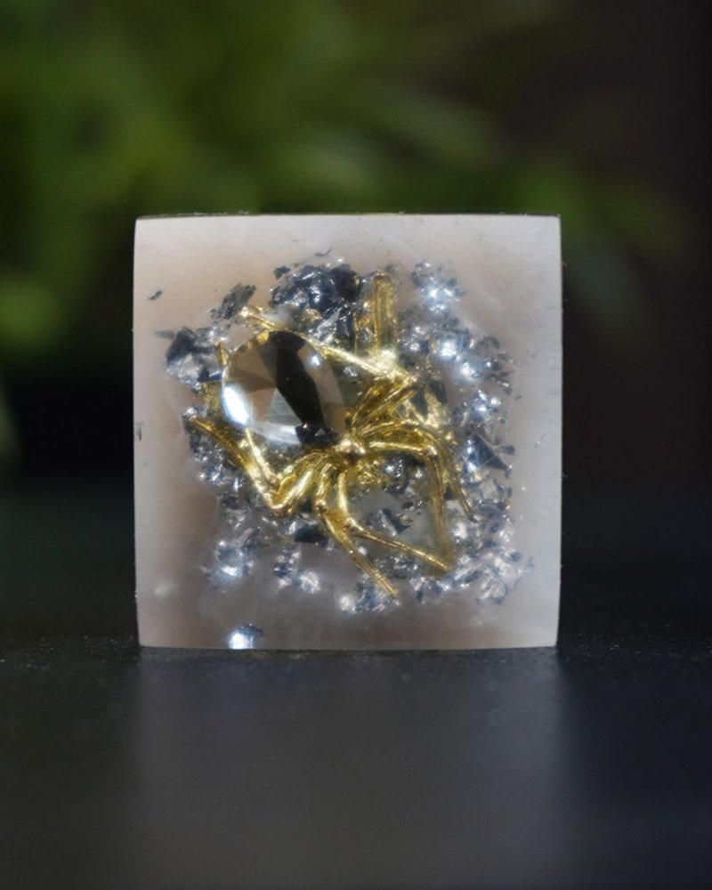 定制化手工印章-|金蜘蛛印章 2.3 x 2.3 CM|篆刻印章 - 印章/印台 - 石头 