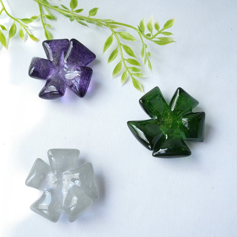 花筷架3件组/秋季色 - 筷子/筷架 - 玻璃 紫色