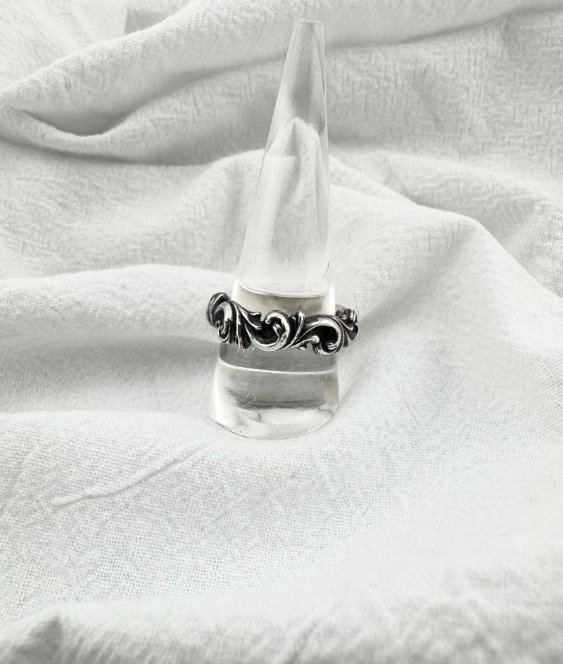 SVAYAM/手工银饰/纯银/戒指/巴洛克/洛可可/卷草戒S - 戒指 - 纯银 