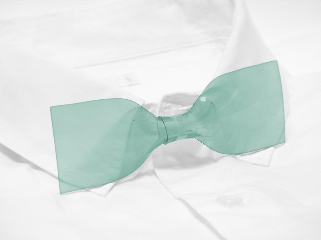 Transparent Bowtie (Celeste) - 领带/领带夹 - 其他材质 绿色