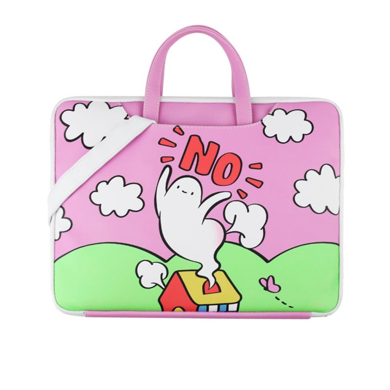 NO小幽灵 单肩斜挎包 電腦包 通勤包 電腦保護 - 电脑包 - 人造皮革 