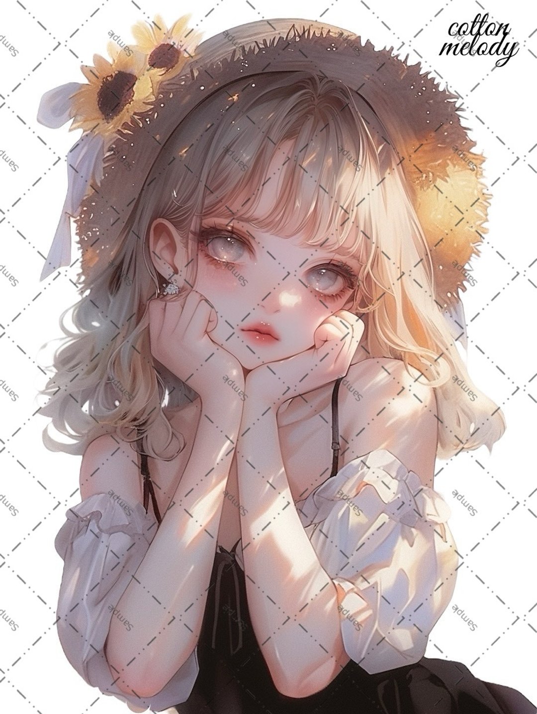 original sticker no.1918 人物贴纸 原创贴纸 原创人物贴纸 装饰贴纸 cotton melody - 贴纸 - 纸 