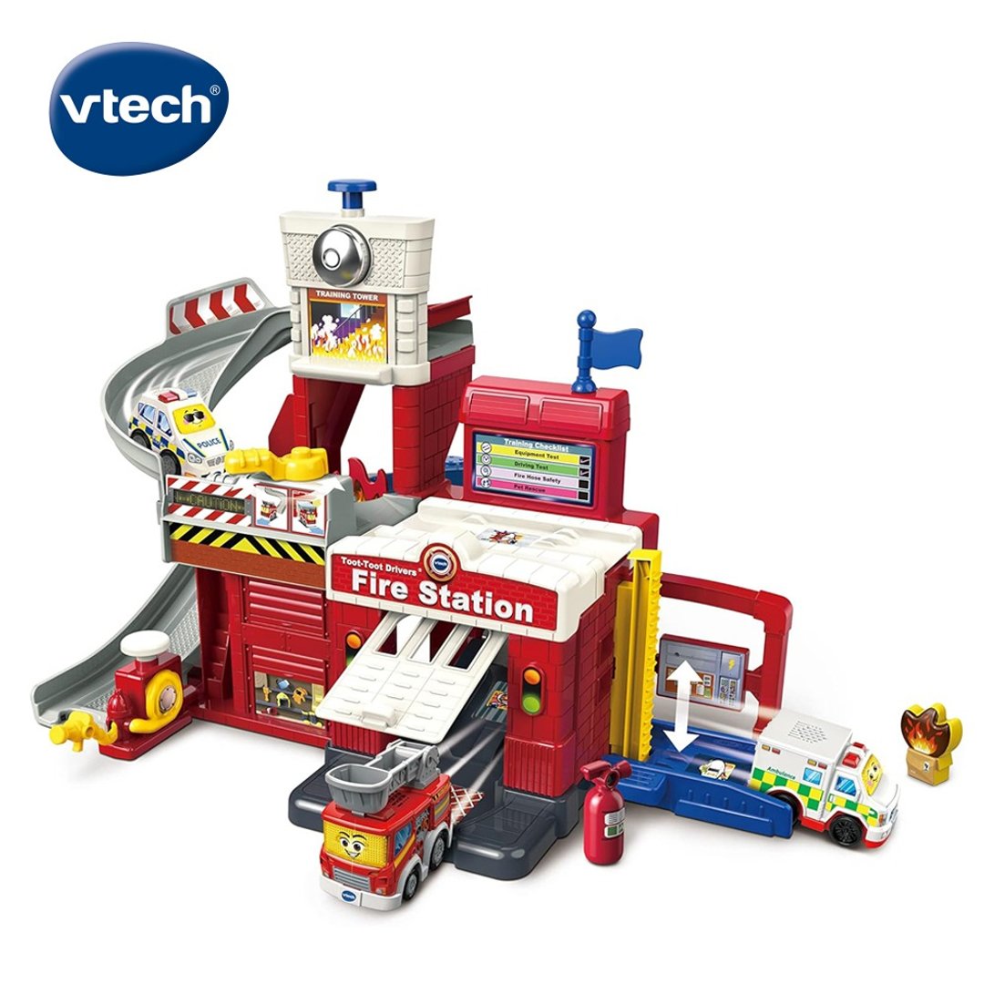 Vtech　声光城市嘟嘟车-城市消防局轨道组 - 玩具/玩偶 - 塑料 