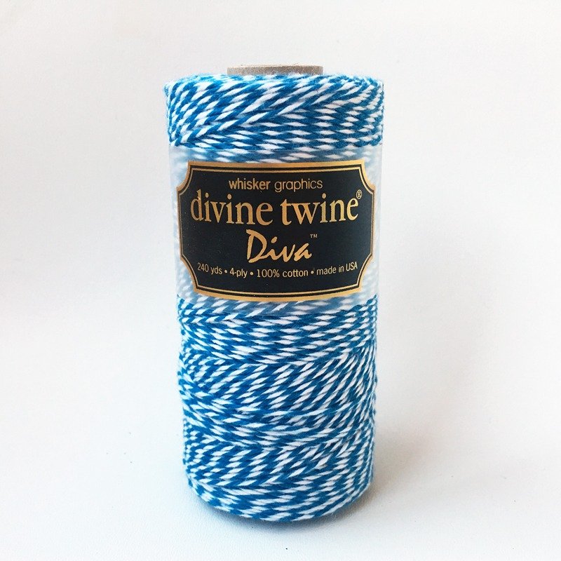 美国进口 Divine Twine Diva 双色棉线 / Bluebonnet 土耳其蓝 - 编织/刺绣/羊毛毡/裁缝 - 棉．麻 蓝色