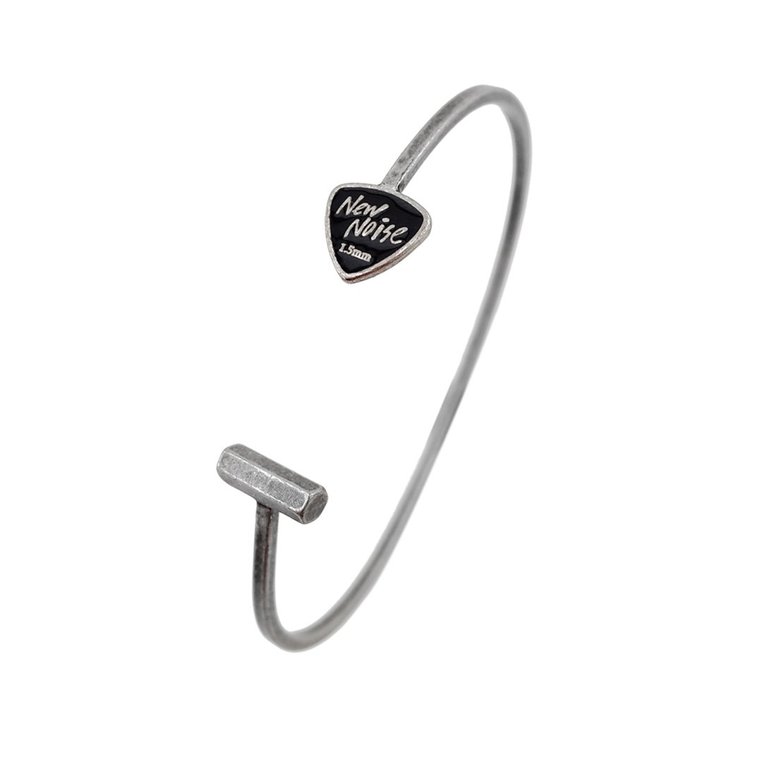 NEW NOISE 音乐饰品实验所-简约六角PICK手镯 (古银色) Simple hexagonal pick bracelet - 手链/手环 - 其他金属 灰色
