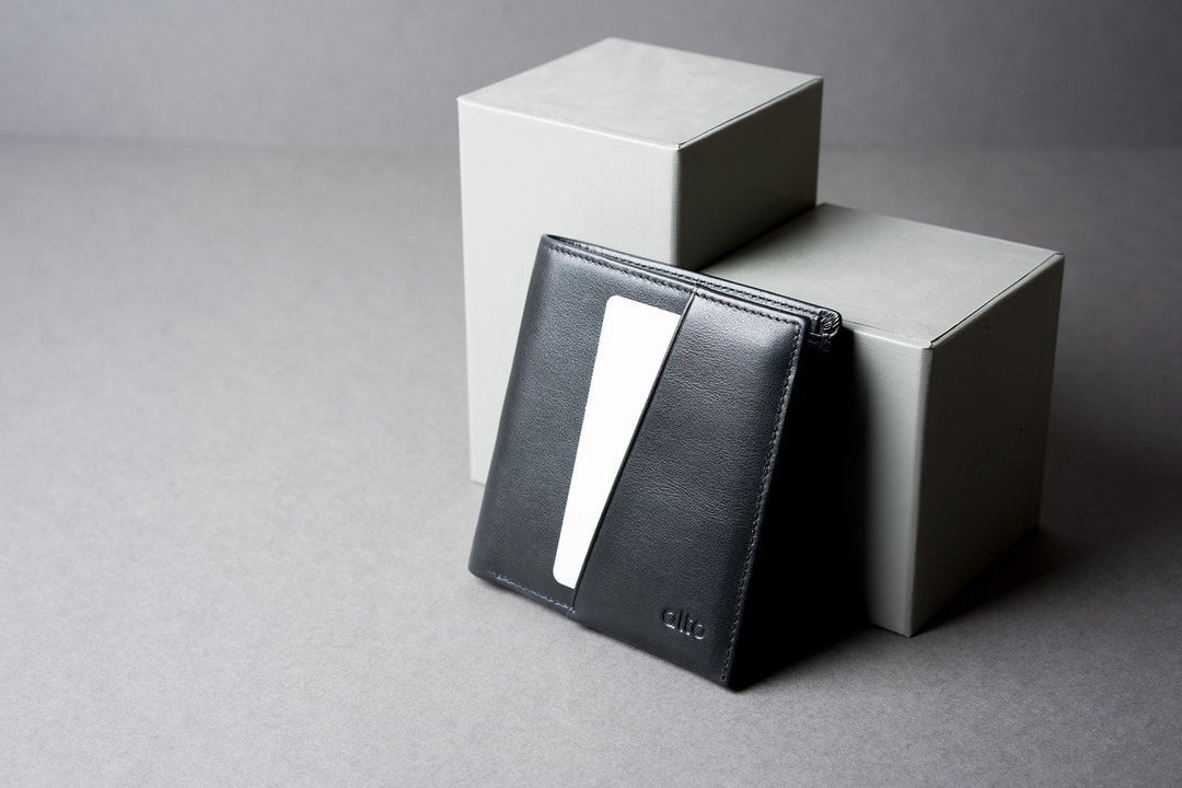 【定制化礼物】RFID 轻薄皮夹 - 渡鸦黑 - 皮夹/钱包 - 真皮 黑色