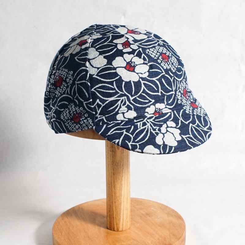 手工单车小帽 | 和风京都印花布 香港本土品牌 手工制 - 自行车/周边 - 棉．麻 蓝色
