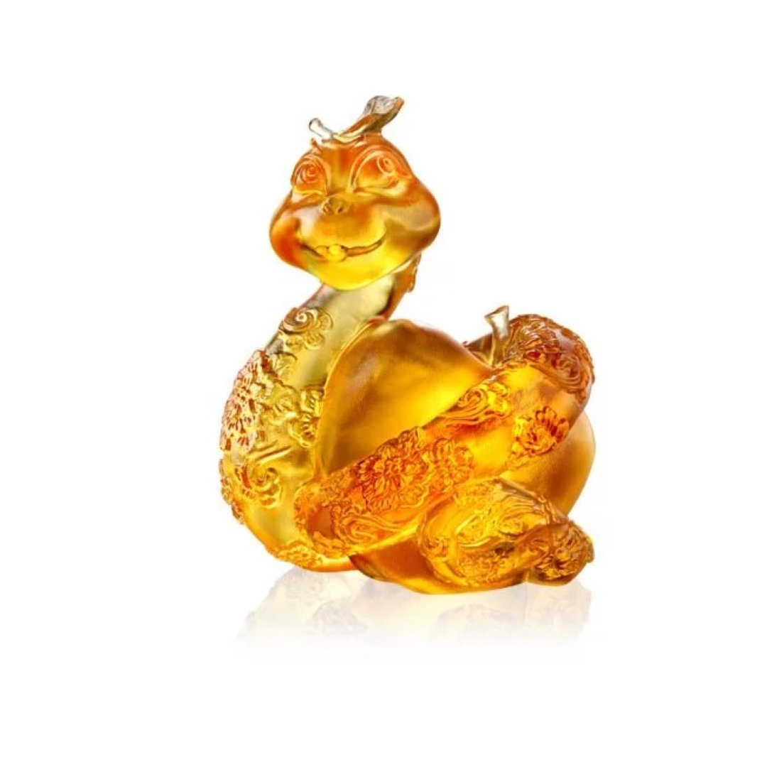 LIULI 花花的我是花花的快乐  生肖、蛇年、业绩、牡丹 - 摆饰 - 琉璃 橘色