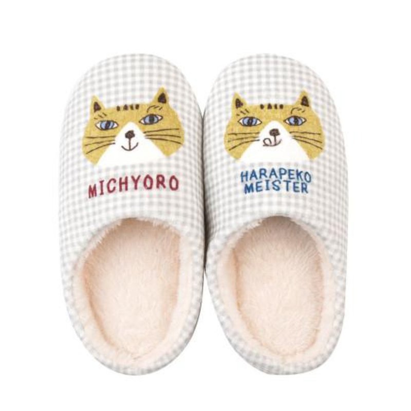 Kusuguru Japan 日本眼镜猫 拖鞋 保暖静音室内拖鞋 -Michyoro黄 - 室内拖鞋 - 聚酯纤维 黄色