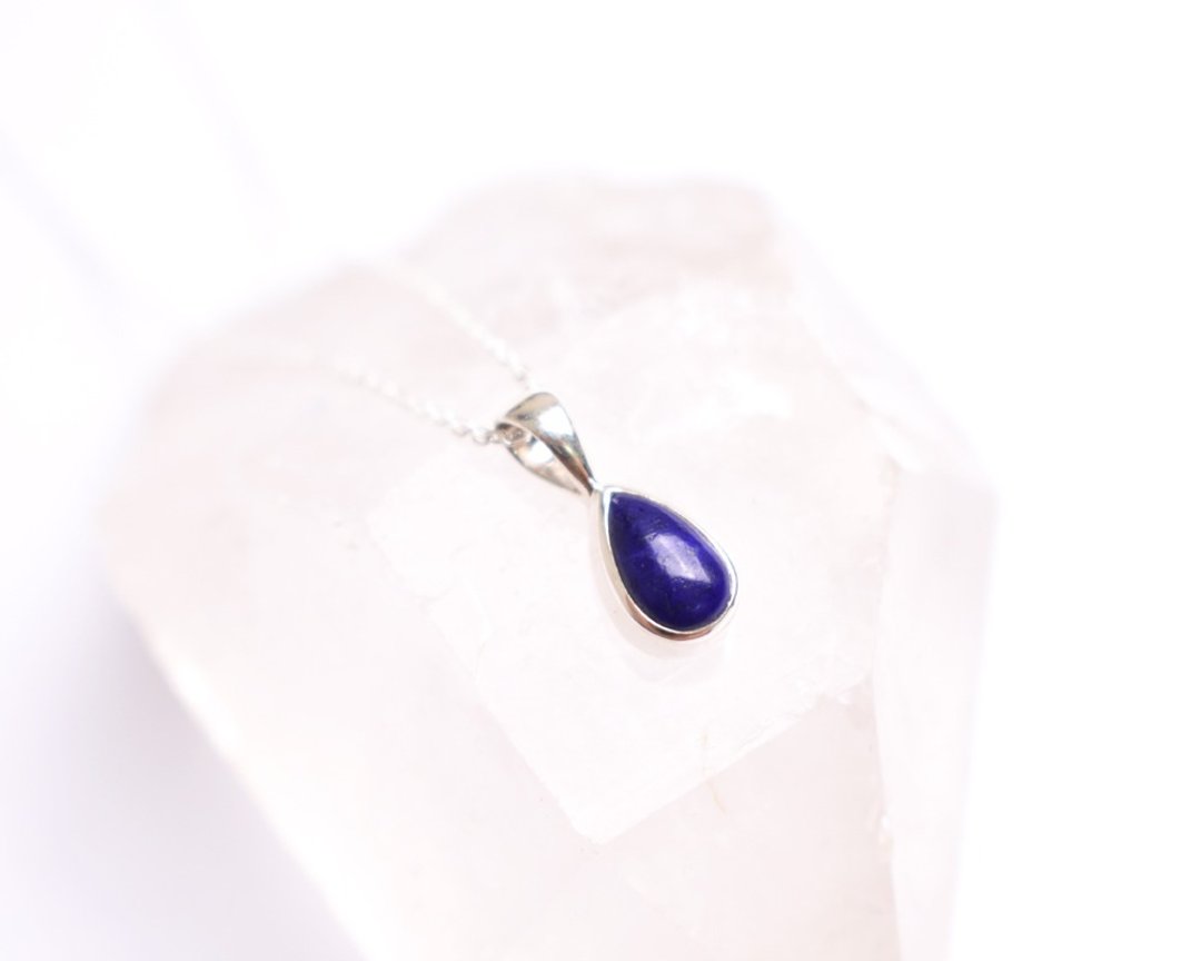 Lapis lazuli Silver necklace - 项链 - 纯银 蓝色