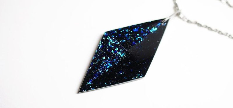 [Made to order] BLUE PLANET DIAMOND --Large universe- - 项链 - 玻璃 蓝色