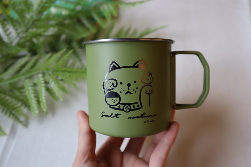 招财猫 台南盐山 Kenji Family 不锈钢 露营杯 折叠手把 杯子 - 露营用品 - 不锈钢 