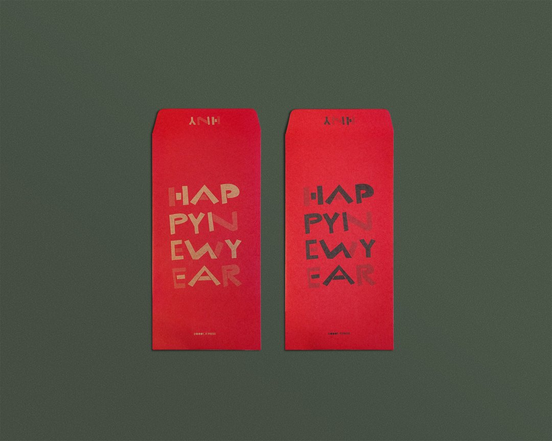 \ HAPPYNEWYEAR /  RISO 红包两入组 - 红包/春联 - 纸 红色