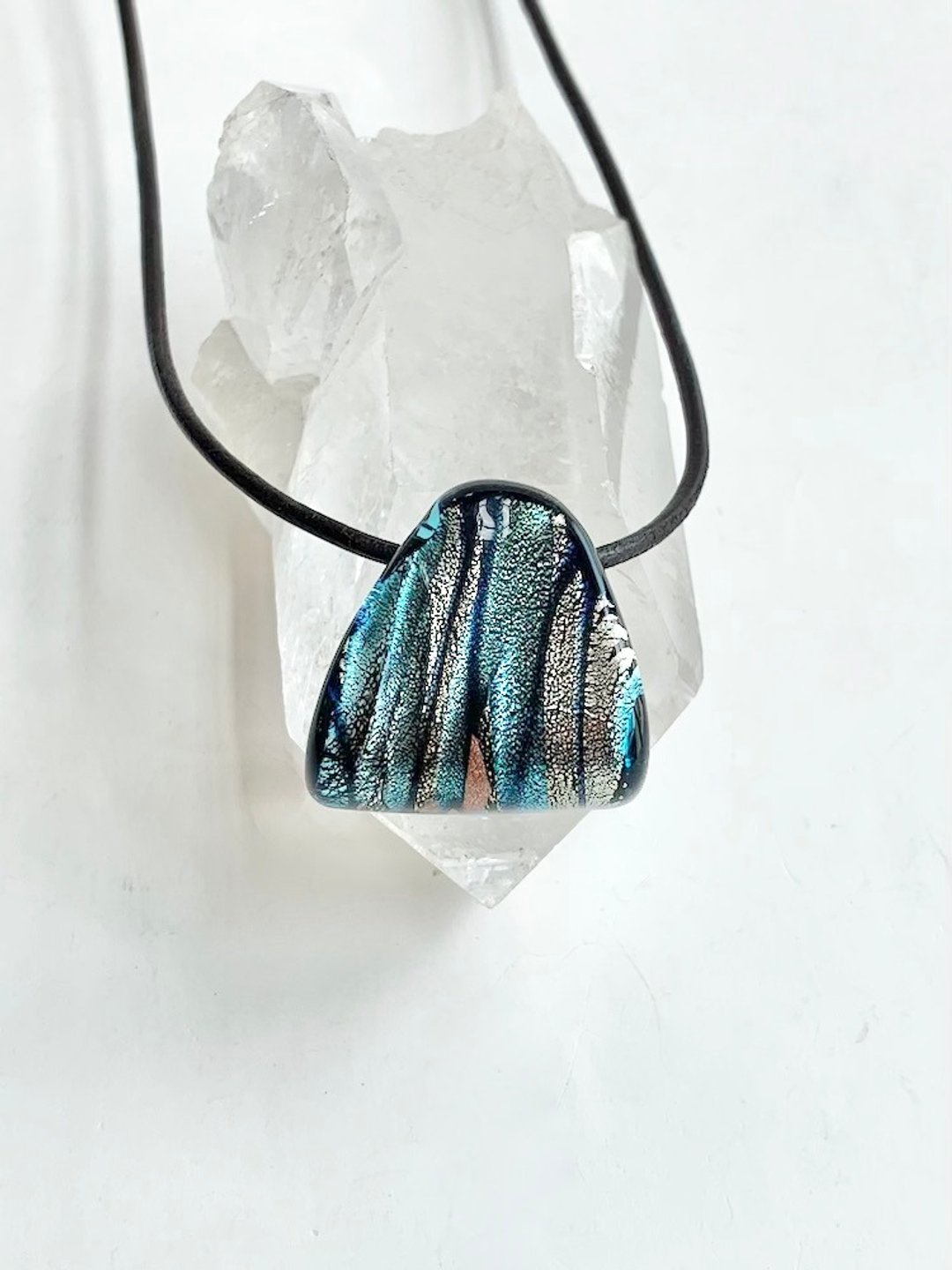 Italian glass necklace - 项链 - 玻璃 蓝色