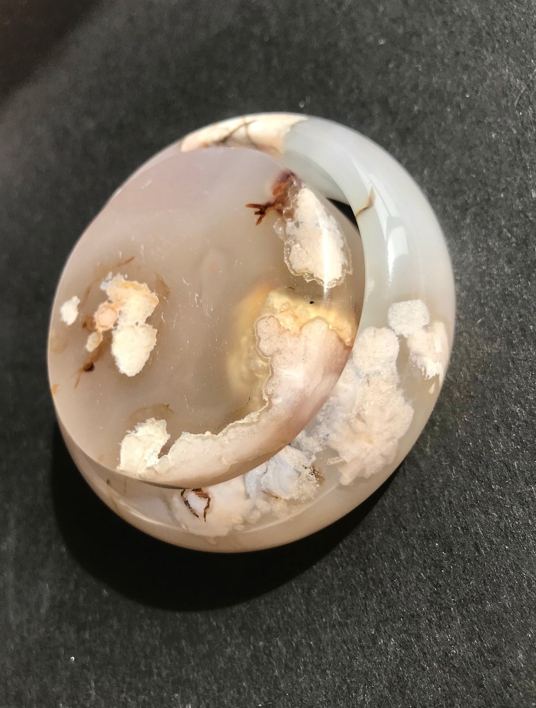仙气 茘枝涷 冰透 山水画 玛瑙手镯 樱花玛瑙手镯 手鈪 手串 - 手链/手环 - 水晶 白色