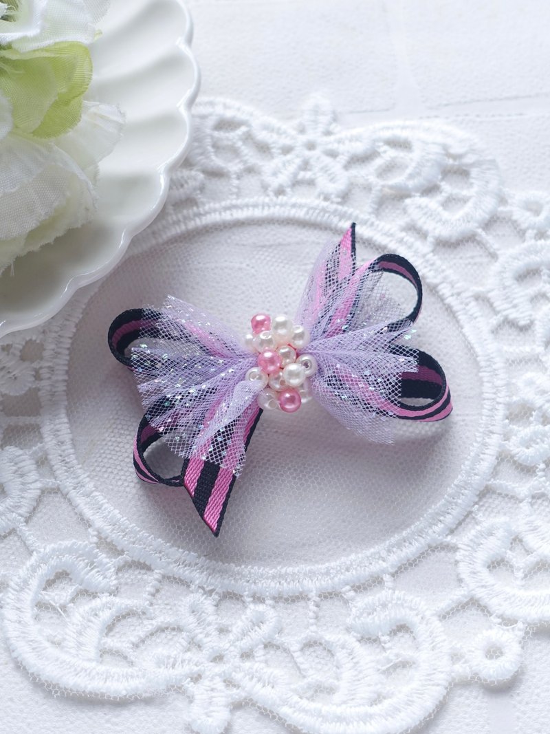 拼色丝带制作 蝴蝶结头饰 发夹  发圈  。 送礼自用  E款 - 发饰 - 其他材质 