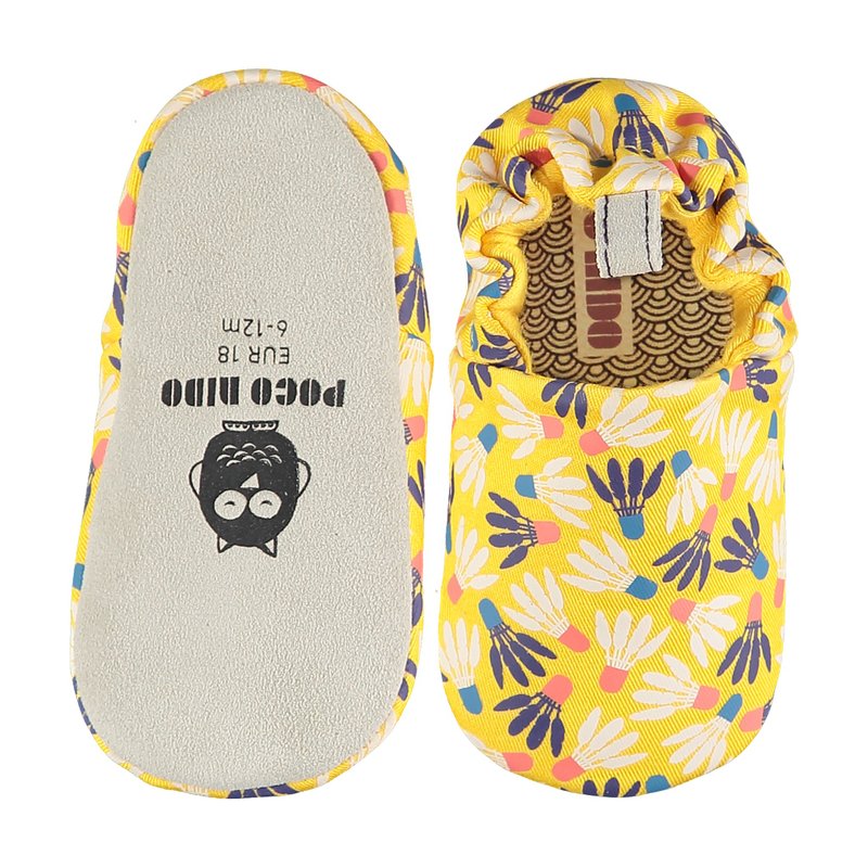 Poco Nido (英国) 婴儿 BB鞋 学行/学步鞋仔 -  羽毛球 黄色 - 婴儿鞋 - 棉．麻 