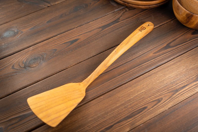 Islandoffer岛屿制作 泰国制造 简约柚木小型锅铲 木系厨具 (一件 - 厨房用具 - 木头 金色