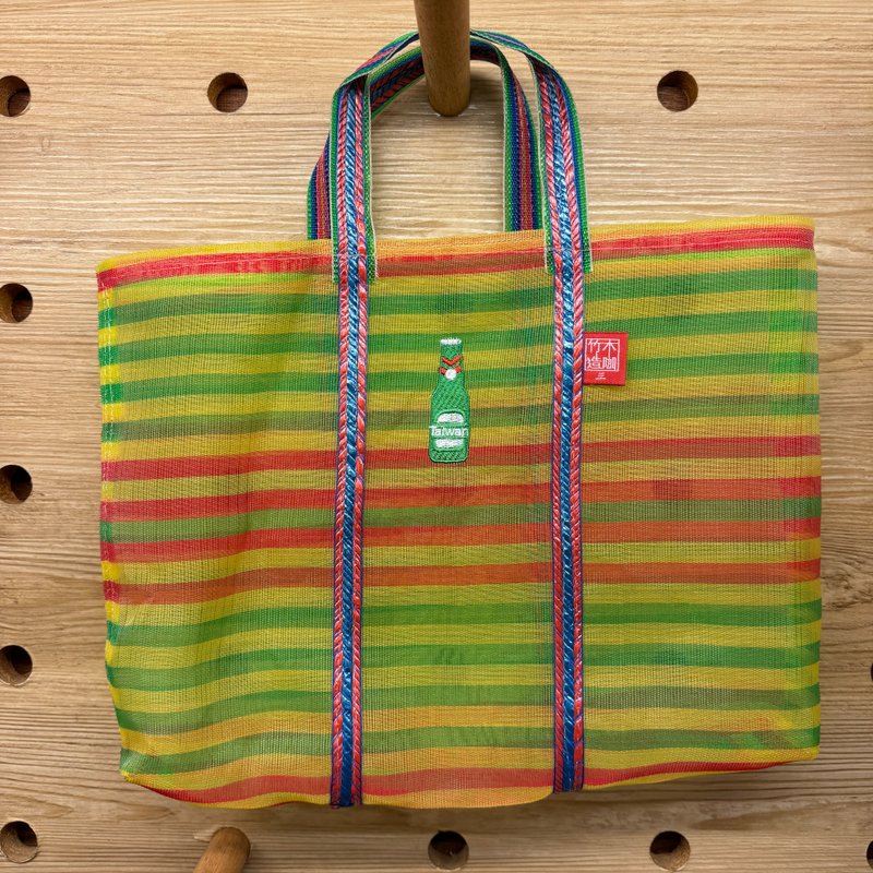 玻璃啤酒瓶刺绣茄芷袋 - 手提包/手提袋 - 塑料 多色