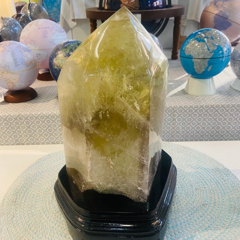 黄水晶柱 招财 友谊之石 聚财 偏财运 A064 - 摆饰 - 水晶 黄色