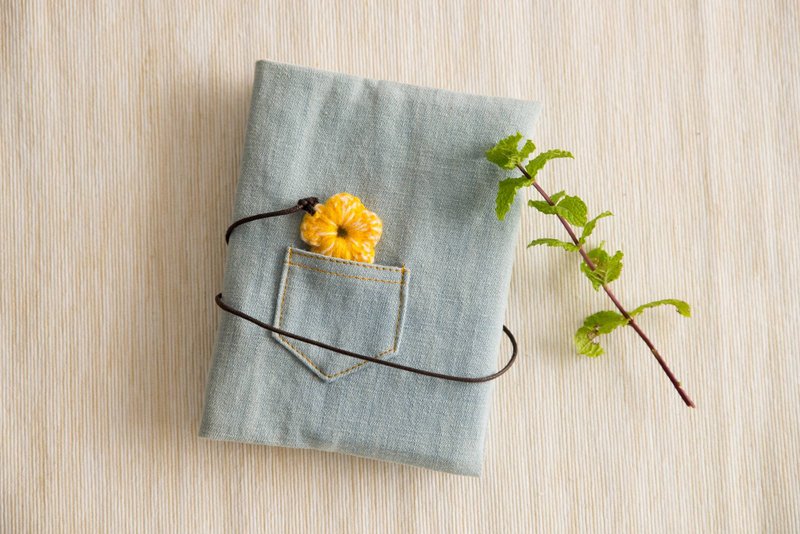 书的好朋友＿书衣／护照套 - 铅笔盒/笔袋 - 棉．麻 蓝色