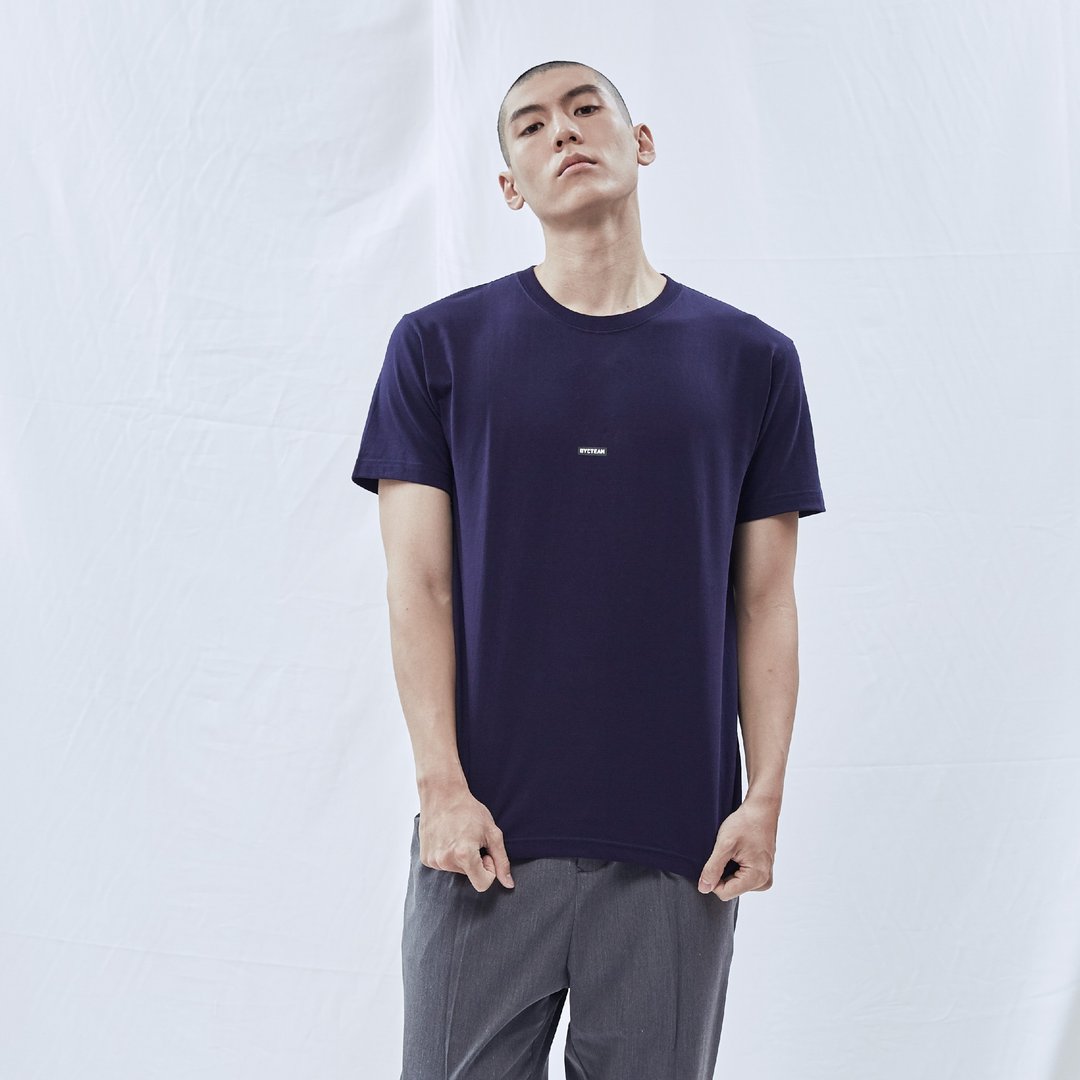 DYCTEAM 基础系列 | 重磅Box Logo Tee (BL) - 中性连帽卫衣/T 恤 - 棉 蓝色