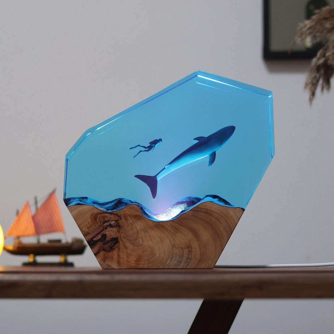 Solo Explorer 单独潜水员探险海洋装饰夜灯摆件 - 灯具/灯饰 - 树脂 
