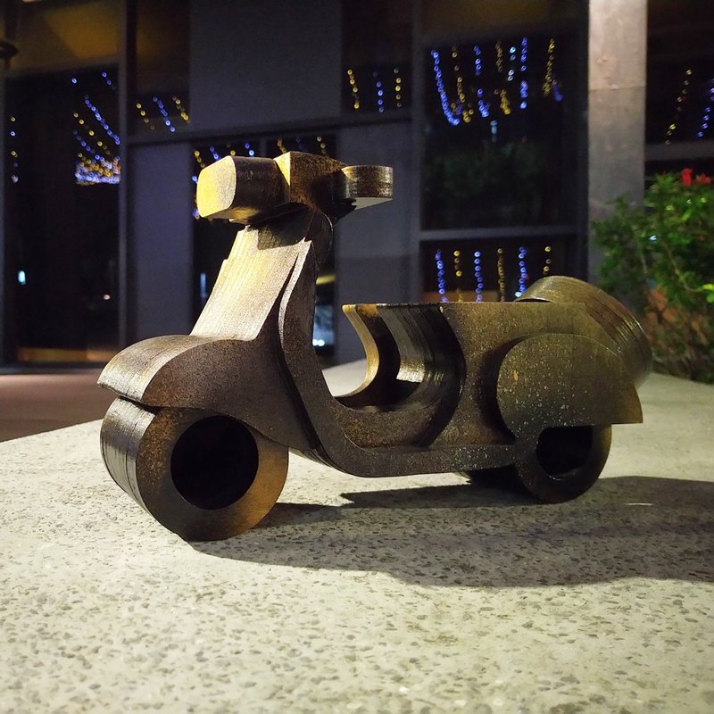 复古机车手机音箱 - 简洁复古音箱摆饰 - 扩音器/喇叭 - 木头 